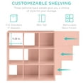thumbnail image 4 of Best Choice Products 9-Cube Bookshelf, 11in Display Storage Organizer w/ 3 Removable Back Panels - Light Pink, 4 of 9