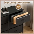 thumbnail image 5 of 12 Drawer Dresser for Bedroom, Dresser TV Stand for 65, 75, 80 Inch TV, Wide Chest of Drawers, Fabric Dressers Dresser for Living Room black / white, 5 of 7
