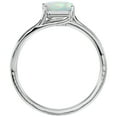 thumbnail image 3 of SuperJeweler 1 3/4 Carat Emerald Shape Created Opal and Diamond Ring In Sterling Silver For Women, 3 of 6