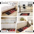 thumbnail image 3 of Juego de 2 alfombrillas de cocina de terciopelo de cristal con el logotipo del equipo de fútbol de los Bengals, alfombrilla absorbente antideslizante para el hogar, el dormitorio y la cocina, 3 of 6