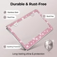 thumbnail image 5 of 1-Piece Square-Hole License Plate Frame, Sparkling Cute Rhinestones, Stainless Steel Material, Unisex, pink, 5 of 6