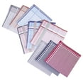thumbnail image 2 of 12pcs Pañuelo para hombre simple Algodón absorbente de sudor Pañuelo cuadrado clásico Pañuelo de mano (Color mezclado), 2 of 4