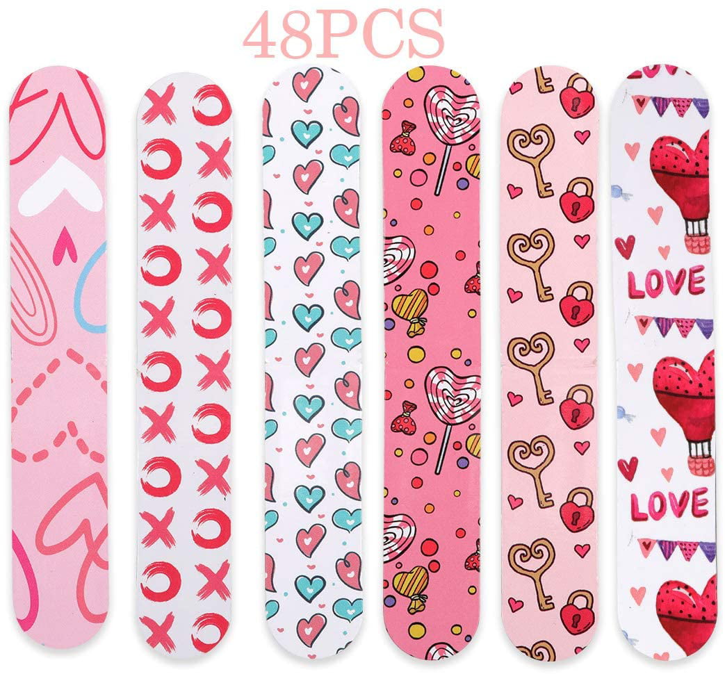 Cocoboo 72pcs Valentines Day Magnetic Bookmarks with 72 Stickers School Prizes Valentines Day Gifts Favors 12 Different Designs Kids Classroom Rewards 