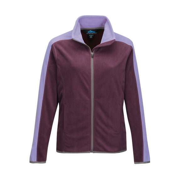 Tri-Mountain Oakhaven FL7381 Anti-Pilling Micro Fleece, Small, Eggplant/Soft Orchid/Silver