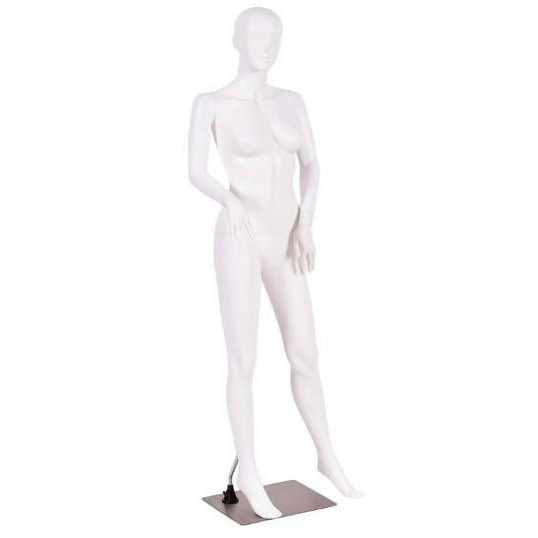 Gymax Female Mannequin Plastic Full Body Dress Form Display