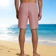 thumbnail image 5 of Fmbrln Mens Shorts Summer Fashion Casual Elastic Waist Drawstring Stripe Shorts Loose Lightweight Beach Vacation Shorts, 5 of 8
