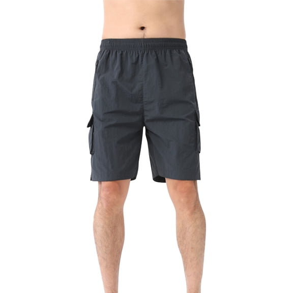 New Summer Arrivals YLSDY Big and Tall Cargo Shorts for Men Summer Lightweight Heavyweight Casual Lounge Sweat Shorts with Multi-Pockets Gray M