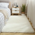 thumbnail image 5 of Furry large area living room carpet, bedroom anti-slip wool carpet, children's room plush carpet - Pure white, 5 of 5