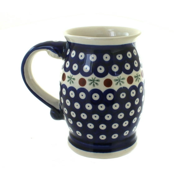 Blue Rose Polish Pottery Nature Beer Mug