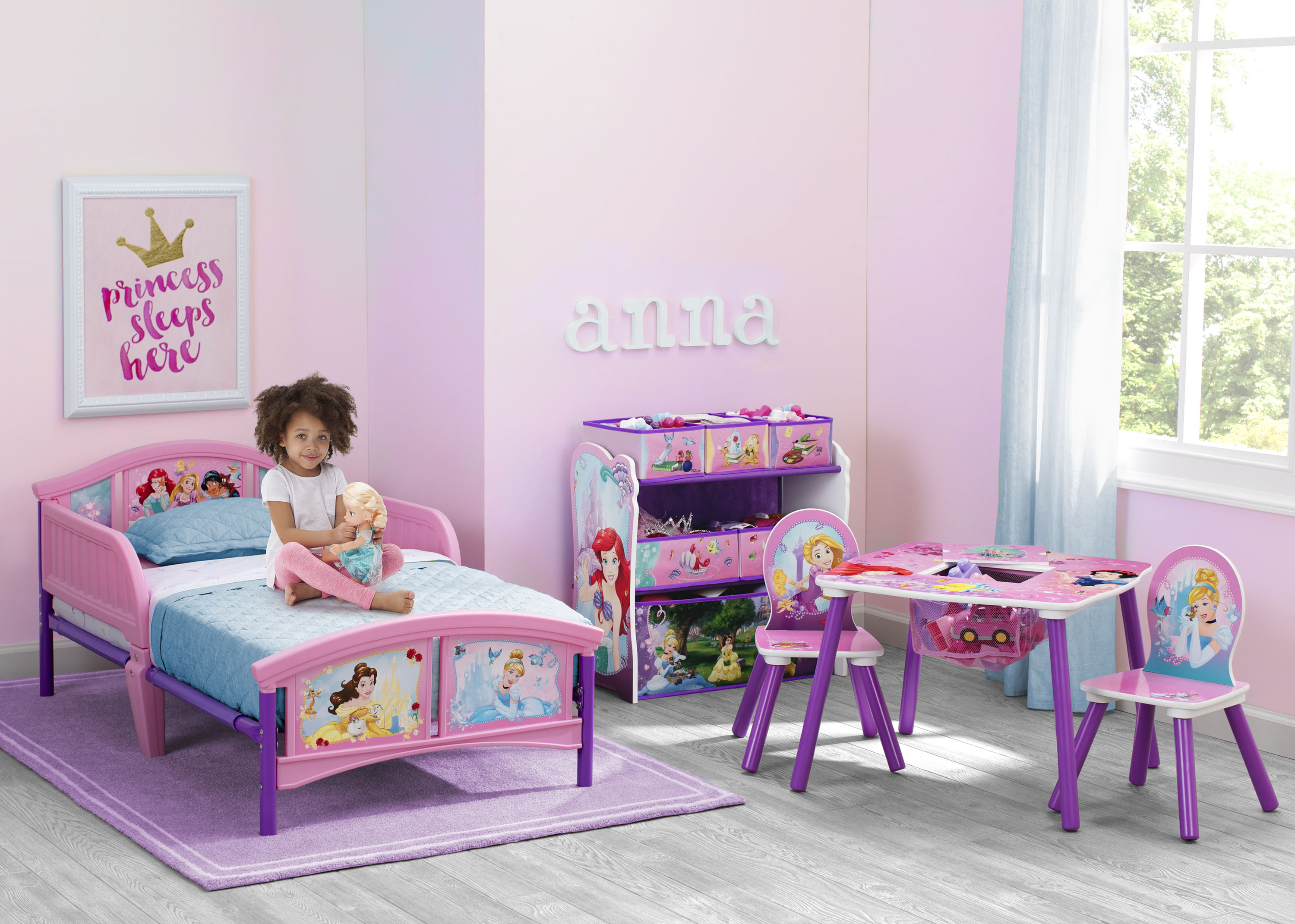 Disney Princess Wood Kids Table and Chair Set with Storage by Delta Children - image 3 of 8