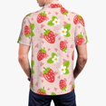 thumbnail image 6 of Wukai Strawberry Floral Men’s Polo Shirts,Quick-Dry Athletic Shirt,Classic Fit Shirts-Small, 6 of 8