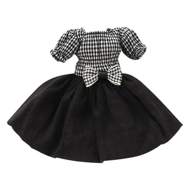 vestido de muñeca Vestido De Fiesta Con Falda De Muñeca Moderna Hecha A Mano, Ropa Para Muñecas De 30 Cm, 12 Pulgadas, Falda A Cuadros Magideal vestido de muñeca