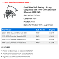 thumbnail image 2 of Front Wheel Hub Bearing - 6-Lug - Compatible with 1999 - 2006 Chevy Silverado 1500 RWD 2000 2001 2002 2003 2004 2005, 2 of 2