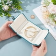 thumbnail image 3 of 1pc Lint Jewelry Packaging Velvet boxes Teal 10x4.7x9.9cm, 3 of 9