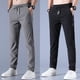 thumbnail image 3 of Pantalones elásticos de secado rápido para hombre, pantalones transpirables en frío para correr, pantalones deportivos con cordón y bolsillos, 3 of 5