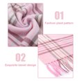 thumbnail image 3 of Bufanda para hombres y mujeres, bufanda de invierno a cuadros, sensación de cachemira, bufanda de invierno, chal suave y cálido a cuadros de tartán, 3 of 5