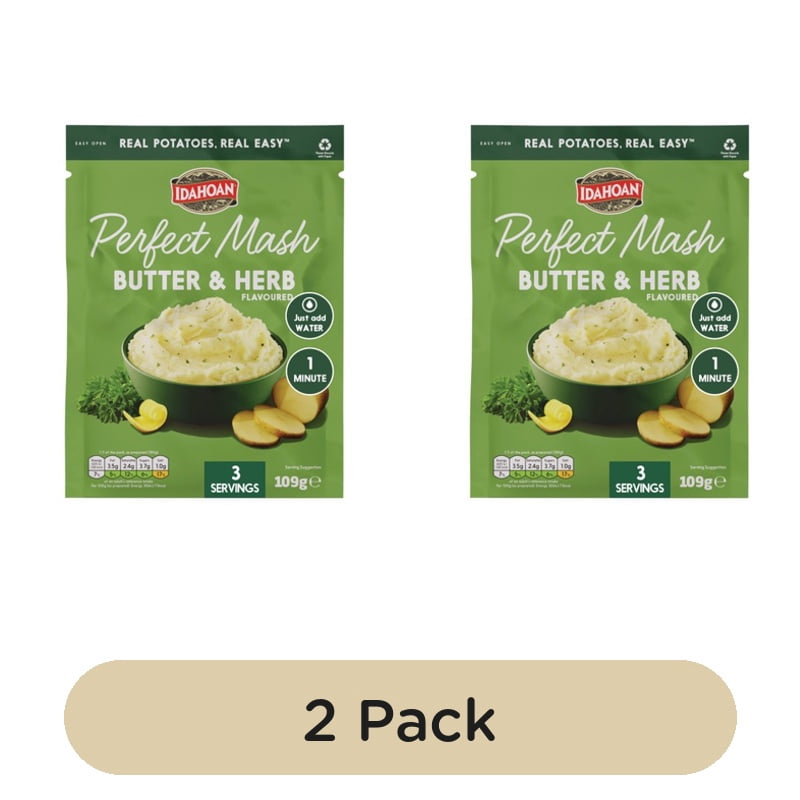 Idahoan Butter & Herb Mash 109g, British Import (Pack of 2)