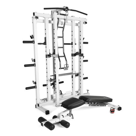 Marcy Pro Deluxe Folding Total Body Home Gym Cage Power Rack System with