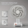 thumbnail image 2 of Ventilador de escritorio USB compacto con función de oscilación automática, cuatro velocidades ajustables y batería de litio recargable. Ideal para el hogar, la oficina, la cocina,, 2 of 10