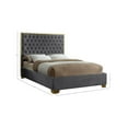 thumbnail image 3 of Meridian Furniture Lana Solid Wood and Velvet Full Bed in Gray, 3 of 3