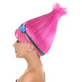 thumbnail image 6 of HPO Adult Women's Princess Troll Wig – Pink Pointy Cosplay Hair with Flower Crown for Halloween & Party, 6 of 9
