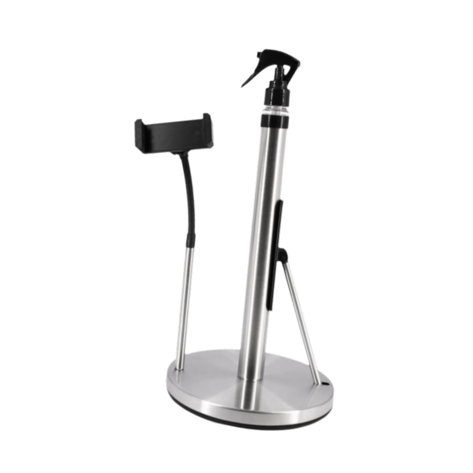Fiocias 3 in 1 Paper Towel Holder Rustproof with Weighted Base Kitchen Towel Stand Paper Silver