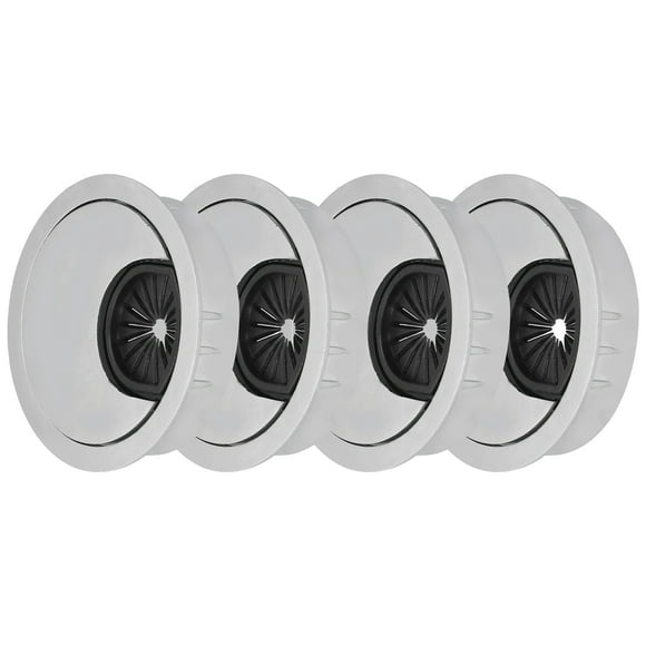 Desk Cable Wire Grommet Set Organizers for Office Computer Desk Silver