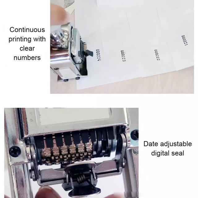 Ruiboury Machines de Numérotation Automatique Numérotation Facile pour Factures Documents Robuste et Durable comme Montré 1Ensemble