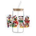 thumbnail image 3 of Pegatinas de transferencia UV DTF de Mickey Mouse con dibujos animados de Disney para Navidad, calcomanías de transferencia a prueba de agua para envolver vasos de vidrio de 16 oz, 3 of 5