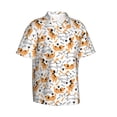 thumbnail image 3 of Xecao Cute Dog print Hawaiian shirt - a stylish short-sleeve button-down for men, perfect for casual beach and tropical outings., 3 of 9