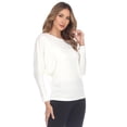 thumbnail image 2 of White Mark Women's Banded Dolman Top, 2 of 6