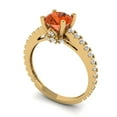 thumbnail image 2 of Clara Pucci 14K Yellow Gold 1.47ct Red Solitaire with Accents Ring, 2 of 8