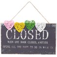 thumbnail image 1 of Wooden Closed Sign Decorative Stores Hanging Sign Retro Restaurants Closed Sign, 1 of 8