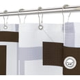 thumbnail image 5 of Black and Grey Shower Curtain Set with 12 Metal Hooks, Black Geometric Shower Curtain Modern Black White Silver Shower Curtains for Mens Bathroom, Decorative Bath Curtain, Water Repellent 72x72, 5 of 6