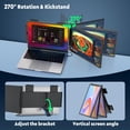 thumbnail image 2 of Laptop Screen Extender Monitor Portable 14" FHD IPS USB-C HDMI Dual Screen for 14-16",Plug and Play Travel Monitor for Mac Wins PC Phone Switch PS5, 2 of 8