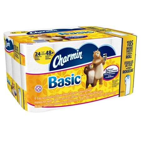 Charmin Basic Toilet Paper Double Rolls, 264 sheets, 24 count ... Charmin Basic Toilet Paper Double Rolls, 264 sheets, 24 count ...