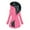 Hot Pink, variant on XFLWAM Womens Winter Coats Long Length Sherpa Fleece Lined Warm Heavy Jackets Thickened Windproof Outerwear with Hood Blue L
