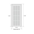 thumbnail image 6 of Pantry Kitchen Lite Pre-Hung Door with Hardware | Quadro 4088 White Silk with Frosted Opaque Glass | Single Panel Frame Trims | Bathroom Bedroom Sturdy Doors -18" x 96", 6 of 6