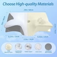 thumbnail image 3 of Homaryx Memory Foam Cervical Pillow, 2 in 1 Ergonomic Contour Orthopedic Pillow for Neck Pain, Contoured Support Pillows for Side Back Stomach Sleepers Grey, 3 of 7