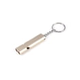 thumbnail image 1 of Portable Double-frequency Aluminum Alloy Emergency Survival Whistle Keychain Color:Gold, 1 of 7