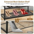 thumbnail image 3 of edx Shoe Rack Bench, 3-Tier Industrial Shoe Storage Organizer, 28.3inches Entry Bench with Mesh Shelves for Living Room, Entryway, Rustic Brown, 3 of 10
