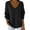 Black, variant on Tops for Women V-neck Long-sleeved Solid Color Casual Loose Top,Women's Long Sleeve Tops Black XXXXL