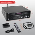thumbnail image 6 of Pyle 4 Channel Wireless Bluetooth Amplifier - 4000 Watt Stereo Speaker Home Audio Receiver w/FM Radio, HDMI, USB, 2 Mic w/Echo for Karaoke, Front Loading CD DVD Player, Rack Mount - PD3000BAH, 6 of 7