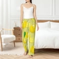 thumbnail image 5 of Uemuo Bright Lemons Pattern Women's Wide Leg Palazzo Lounge Pants with Pockets Light Weight Loose Comfy Casual Pajama Pants-Medium, 5 of 9