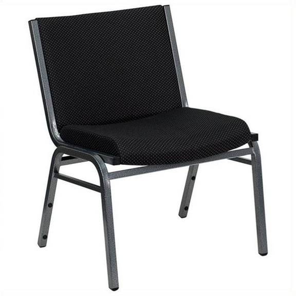 Bowery Hill Extra Wide Stacking Chair in Black