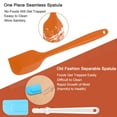 thumbnail image 3 of 2pcs Kitchen Cooking Silicone Spatula Set Heat Resistant Turners Scraper Cooking Utensils Orange, 3 of 7