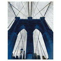 Masterpiece Art Gallery Brooklyn Bridge Blue by GI Artlab Canvas Art Print 22" x 28"