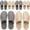 3 Grey + 3 Beige, variant on 6 Pairs Slip-Resistant Slippers for Spa, Hotel, Bedroom, Guest, Thickened Fleece-Lined Slippers