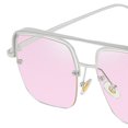 thumbnail image 3 of Gafas de sol Cuadradas Sunnimix para mujer Montura de Metal gran tamaño Protección UV Plata rosa, 3 of 4