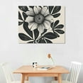 thumbnail image 2 of BCIIG Modern Abstract Black Flower Canvas Wall Art Minimalist Nature Botanical Floral Room Aesthetic Vintage Farmhouse Plant Gallery Prints  Decor for Bedroom Living Room ,20"x16" Unframed 20x16in, 2 of 6